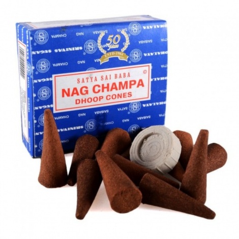 Благовония Satya Nag Champa конусы (Чампа) 30 гр Благовония Satya Nag Champa конусы (Чампа) 30 гр