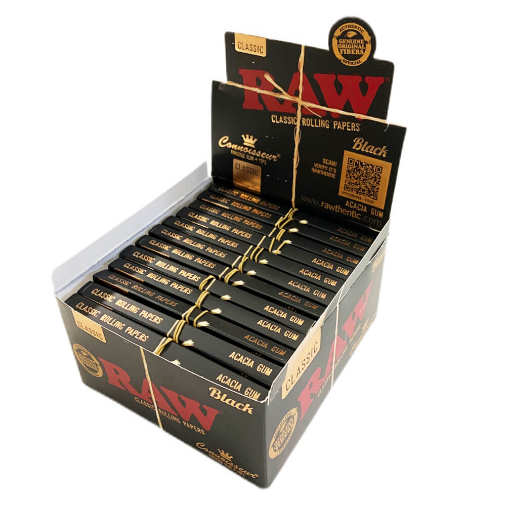 Бумажки RAW Connoisseur Acacia Gum King Size с фильтрами