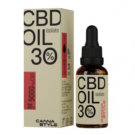 Масло СannaStyle Natural КБД Изолят 30% 9000 мг 30 мл Масло СannaStyle Natural КБД Изолят 30% 9000 мг 30 мл