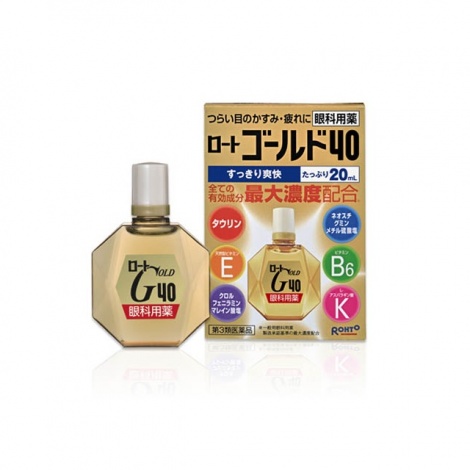 Японские капли для глаз Rohto Gold 40 Японские капли для глаз Rohto Gold 40