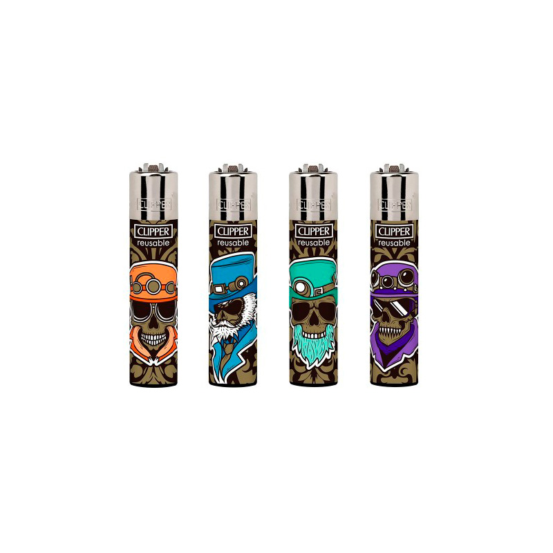 Зажигалка Clipper™ Marked Skulls 3