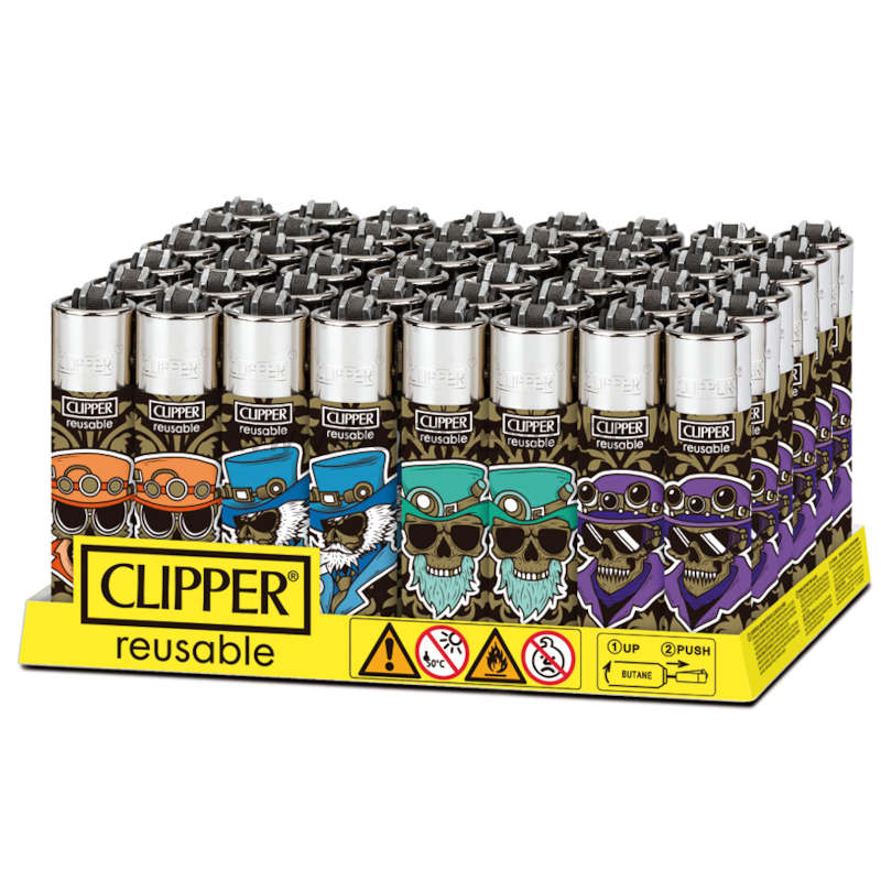 Зажигалка Clipper™ Marked Skulls 3